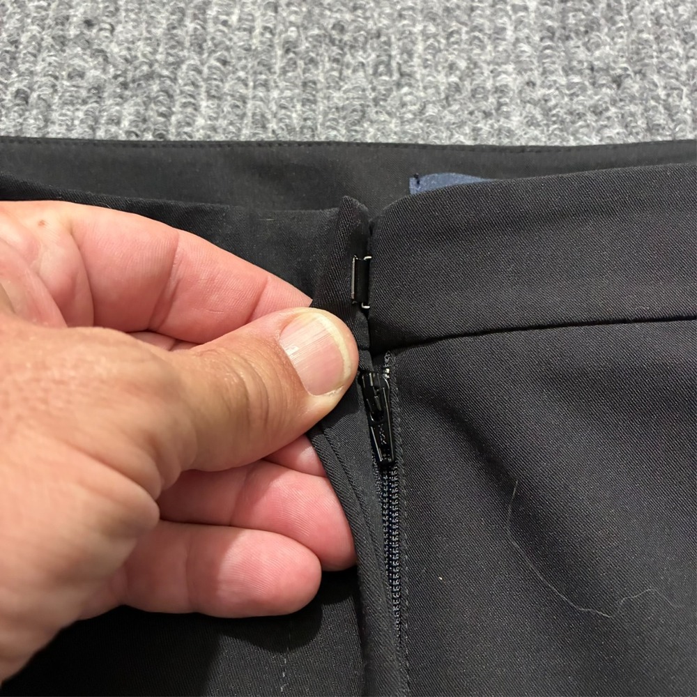 Tommy Hilfiger Womens Pants Size 10 Black Flat Front Workwear High Rise - Picture 2 of 11
